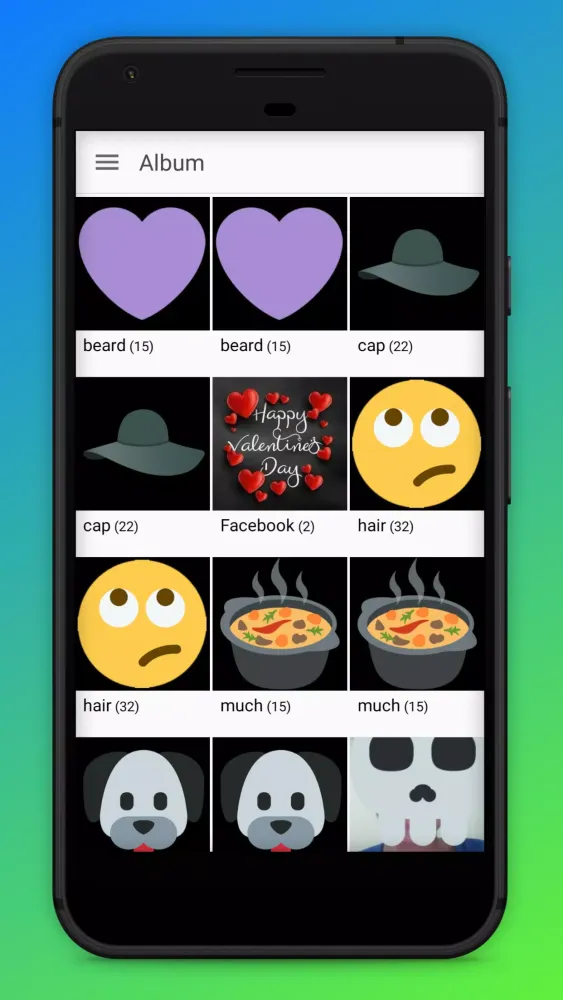 Tangkapan layar Emoji Stickers