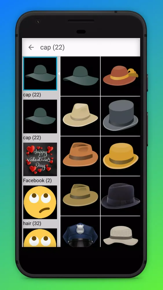 Tangkapan layar Emoji Stickers