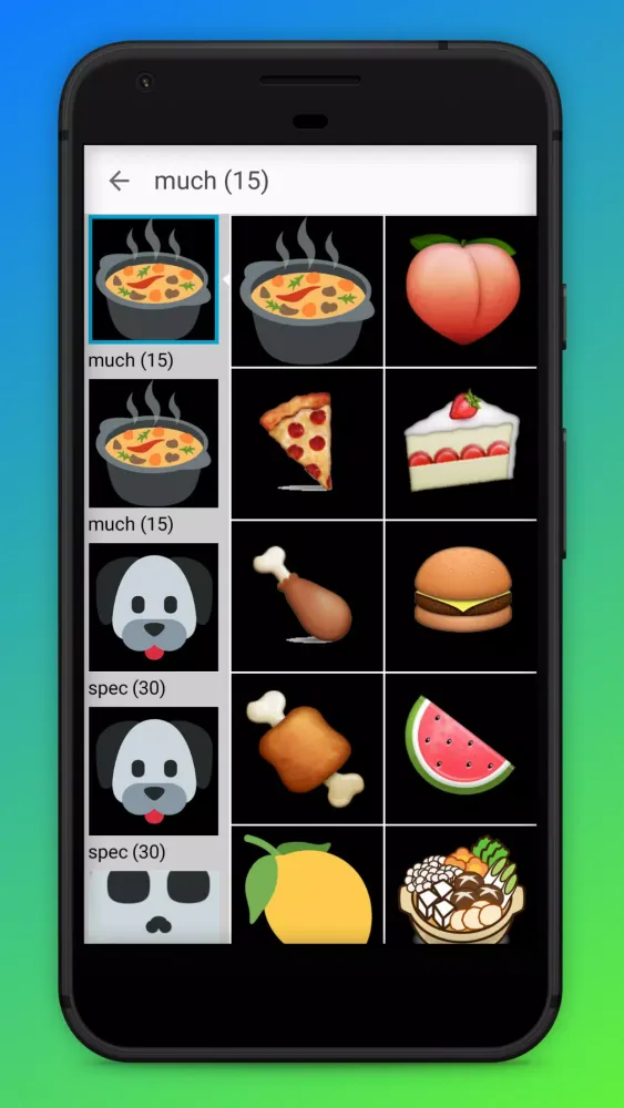 Tangkapan layar Emoji Stickers