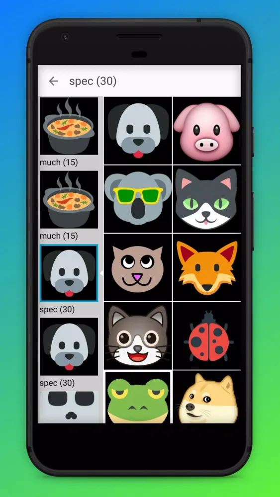Tangkapan layar Emoji Stickers