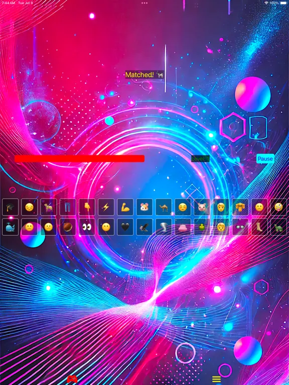 Emoji Neon Game 1980s iPad  Screenshots