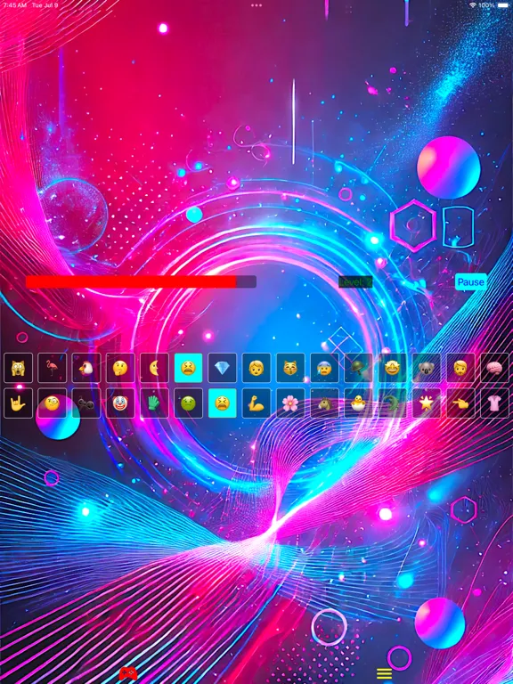 Emoji Neon Game 1980s iPad  Screenshots