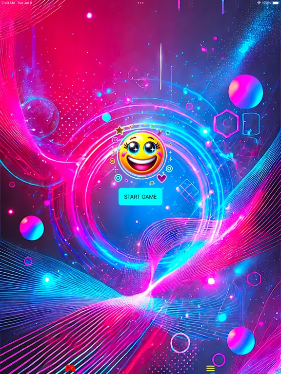 Emoji Neon Game 1980s iPad  Screenshots