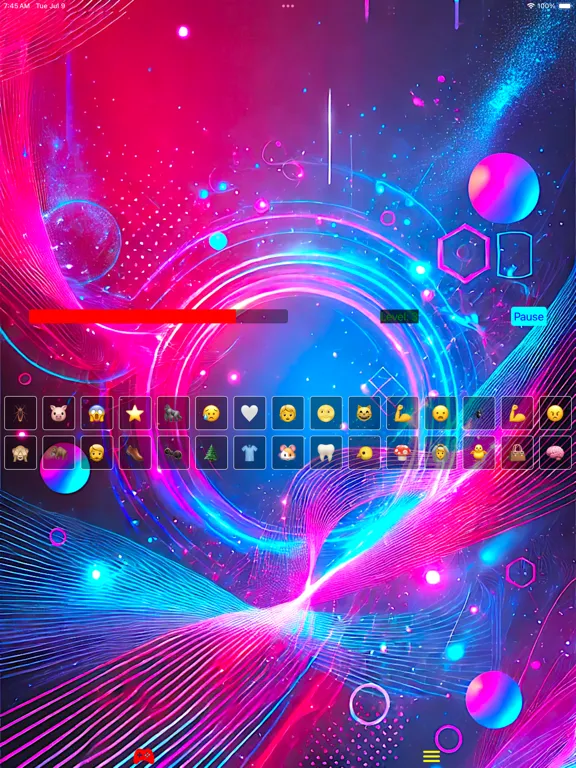 Emoji Neon Game 1980s iPad  Screenshots