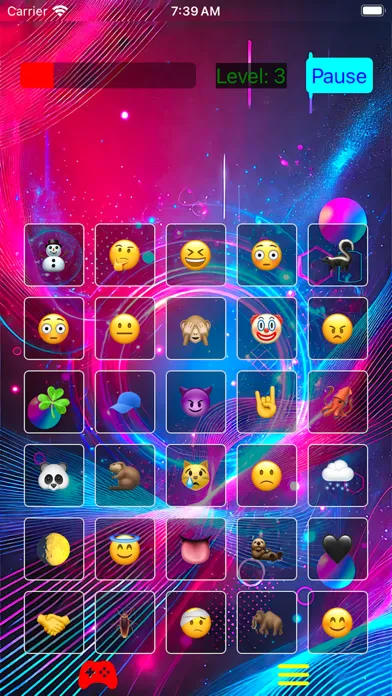Emoji Neon Game 1980s Screenshots