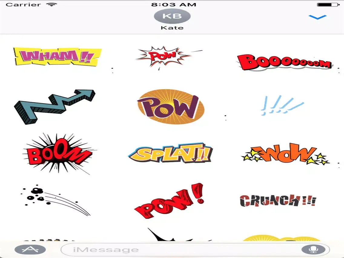 Comic Stickers HD iPad  スクリーンショット