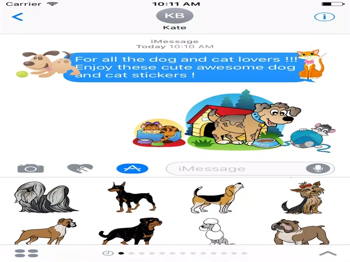 Zrzuty ekranu Cute Kitty and Puppy Stickers iPad 