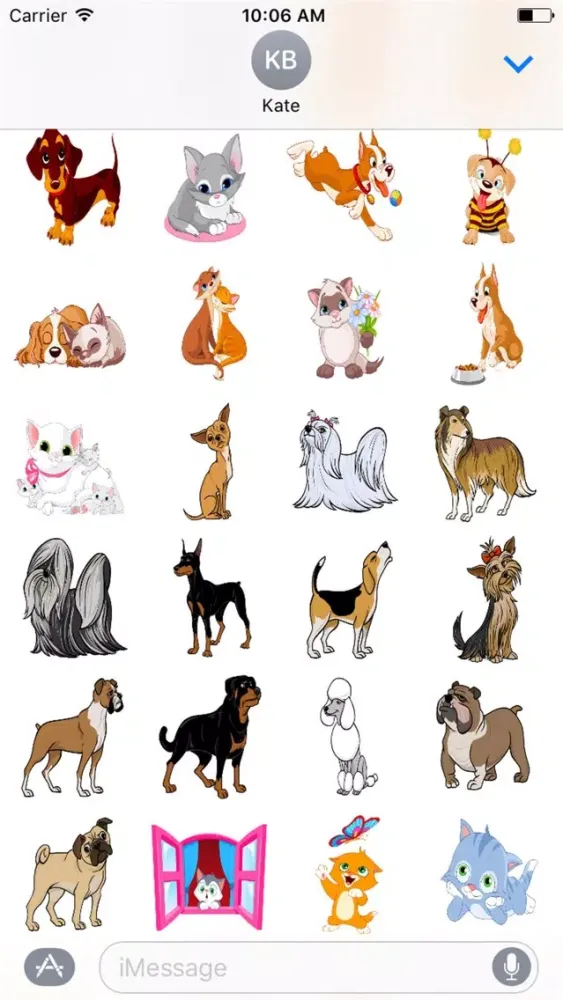 Zrzuty ekranu Cute Kitty and Puppy Stickers