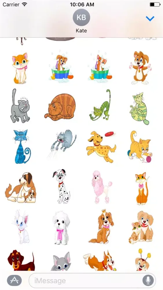 Zrzuty ekranu Cute Kitty and Puppy Stickers