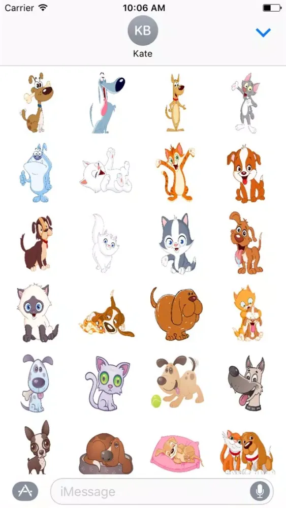 Zrzuty ekranu Cute Kitty and Puppy Stickers