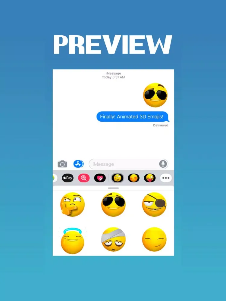 Animated 3d Emojis 2 iPad 应用截图