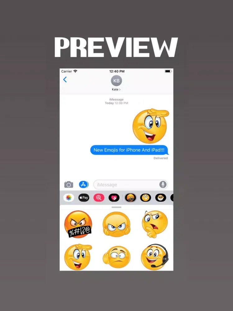 Tangkapan layar Emoji Keyboard 2019 iPad 