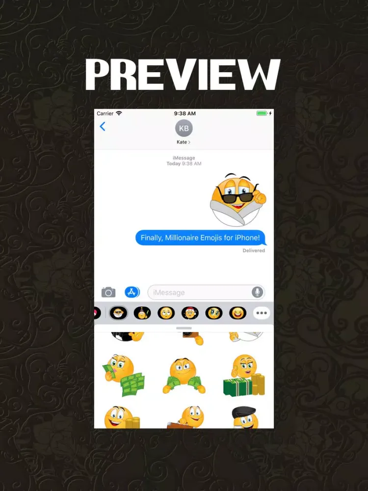 Tangkapan layar Millionaire Emoji iPad 