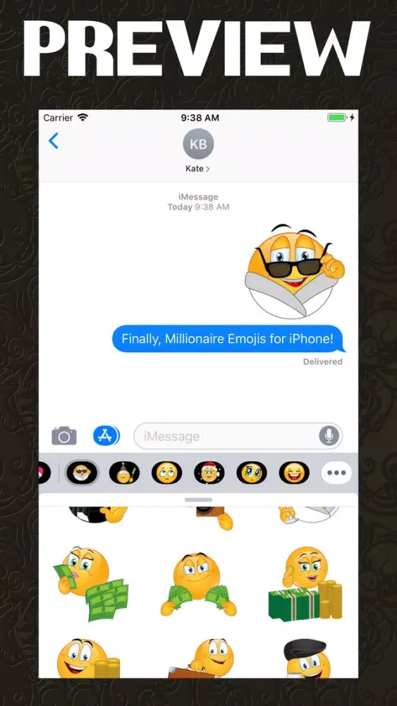 Tangkapan layar Millionaire Emoji