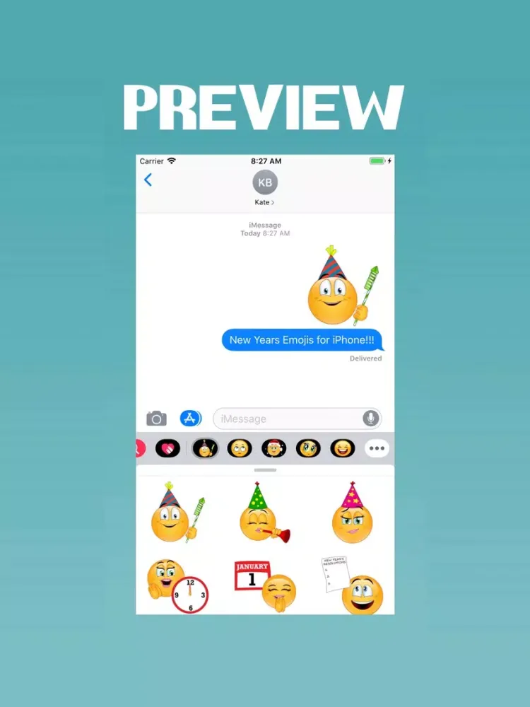 Скриншоты New Year Emoji iPad 