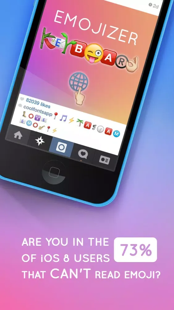 صور Emojizer Keyboard - Custom Emoji Font for iOS 8