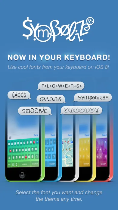 Symbolizer Fonts Keyboard with Fancy Emoji Symbols for Facebook and Instagram應用截圖