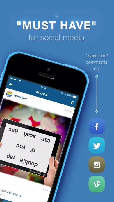 Symbolizer Fonts Keyboard with Fancy Emoji Symbols for Facebook and Instagram應用截圖