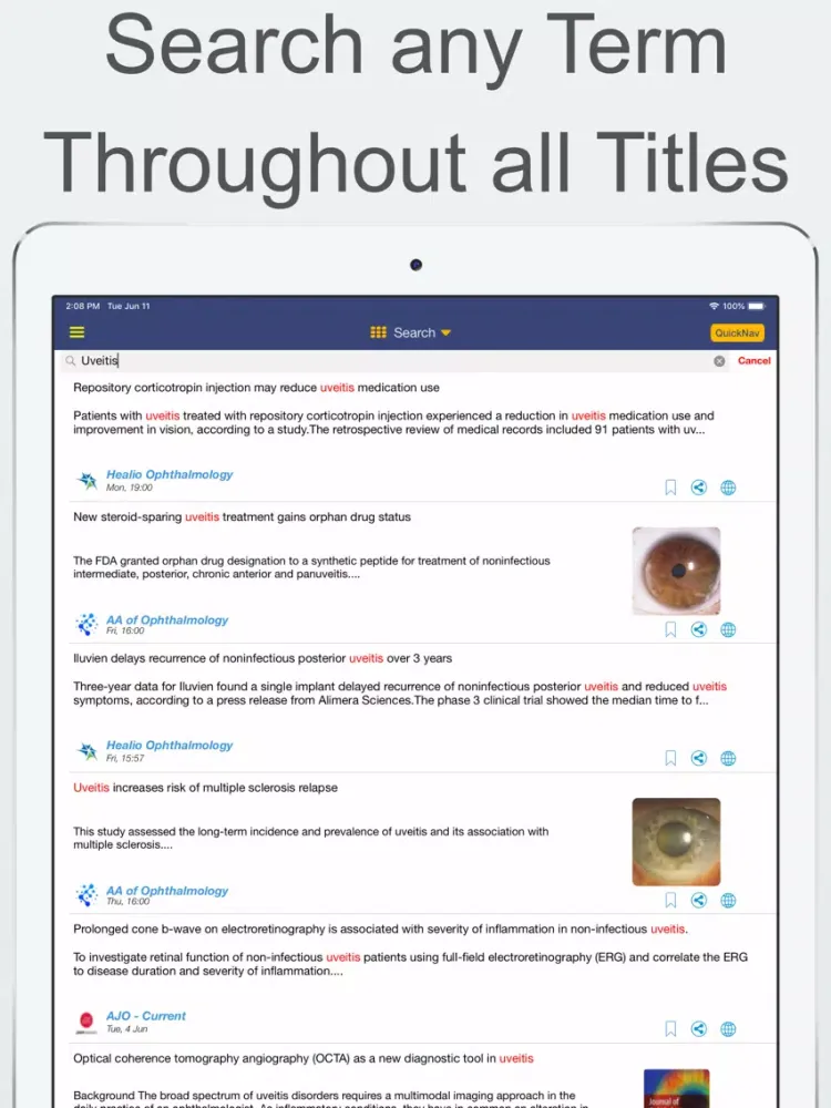 inSights & Ophthalmology News iPad 应用截图