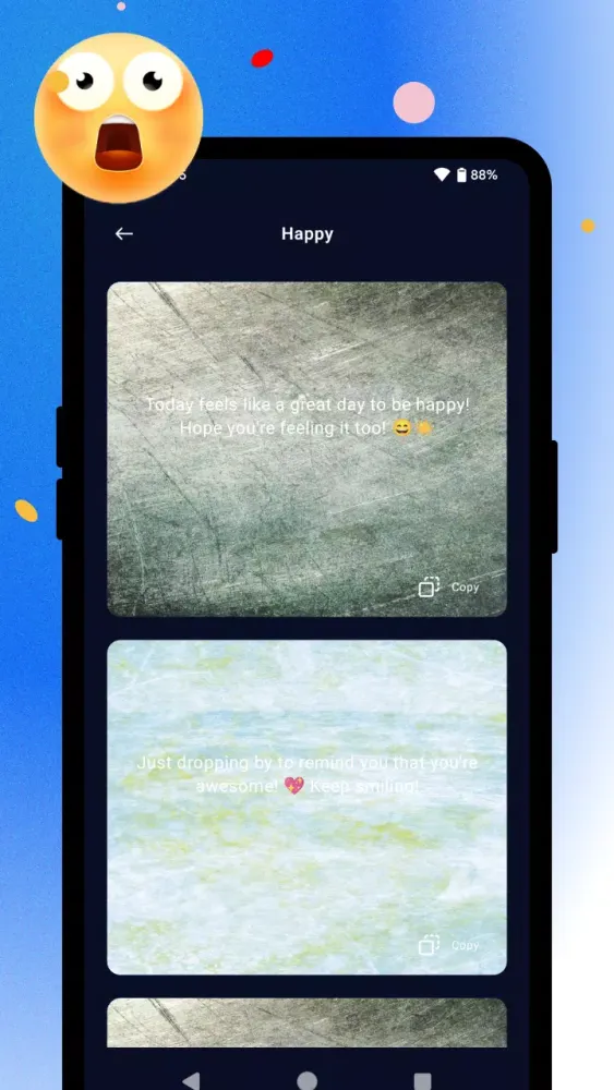 ภาพหน้าจอของ Emotion Quote Box