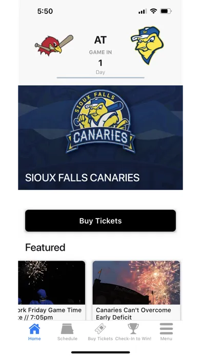 Sioux Falls Canaries Game Day سکرین شاٹس