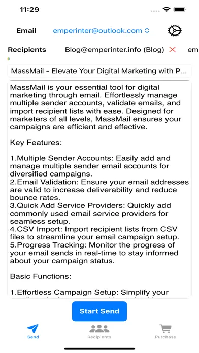 MassMail স্ক্রিনশট