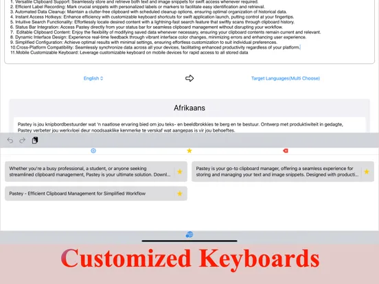 Pastey - Efficient Clipboard ! iPad  سکرین شاٹس