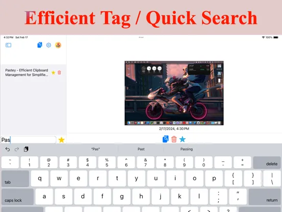 Pastey - Efficient Clipboard ! iPad  سکرین شاٹس
