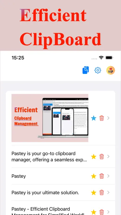 Pastey - Efficient Clipboard ! سکرین شاٹس