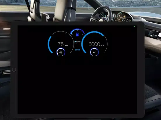 Tangkapan skrin DigiDash: Speedometer iPad 