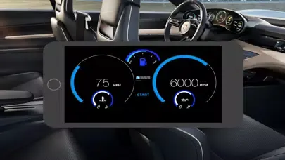 Tangkapan skrin DigiDash: Speedometer
