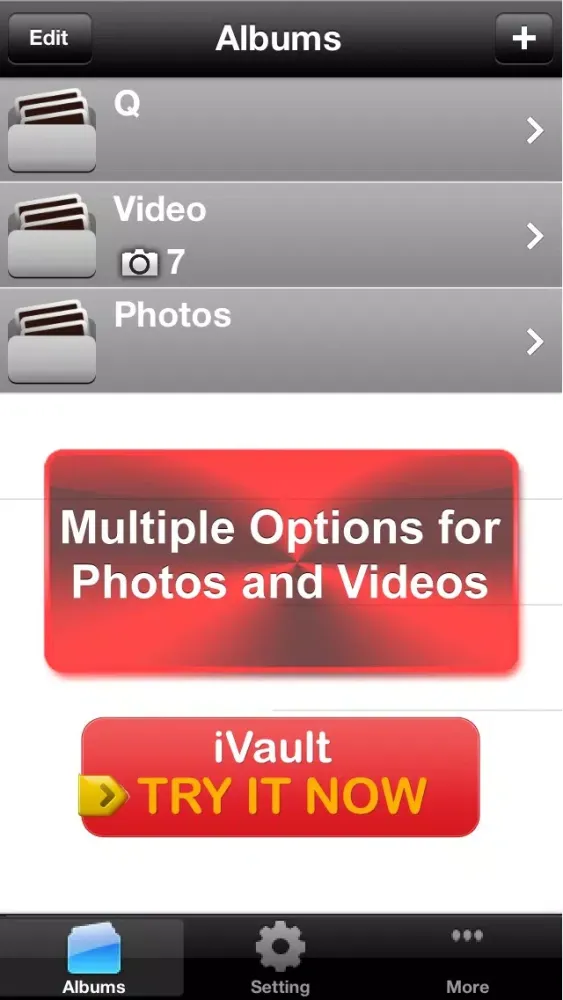 Vault* Free - Hidden Photo & Video Safe for iPhone, iPad & iPod Touch Screenshots