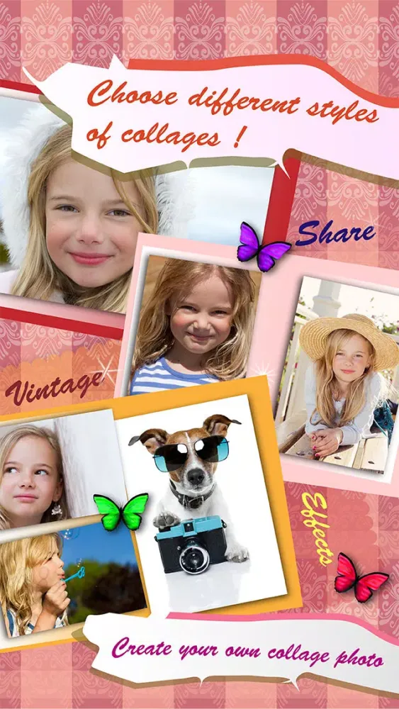 Emoji Lite Photo Collage Maker- Instagram Frames & Pic Editor Send & Share Photos سکرین شاٹس