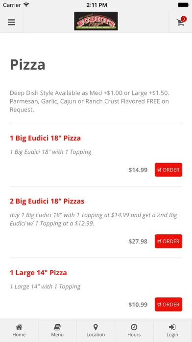 ภาพหน้าจอของ Eudici's Pizza