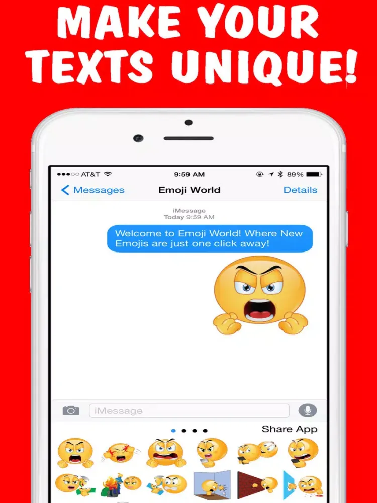 Angry Emojis Keyboard by Emoji World iPad  スクリーンショット