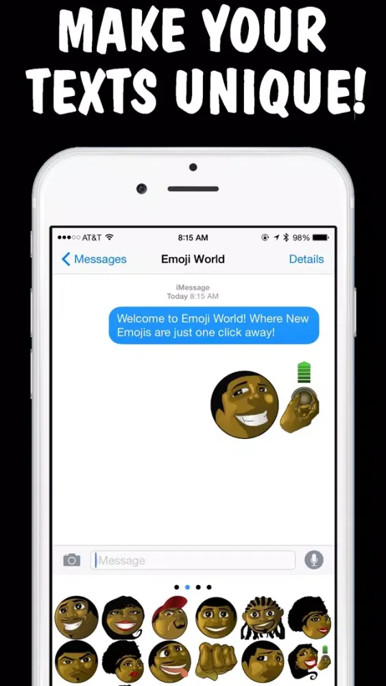 Blackmojis Keyboard - Black Emojis & New Emojis by Emoji World سکرین شاٹس