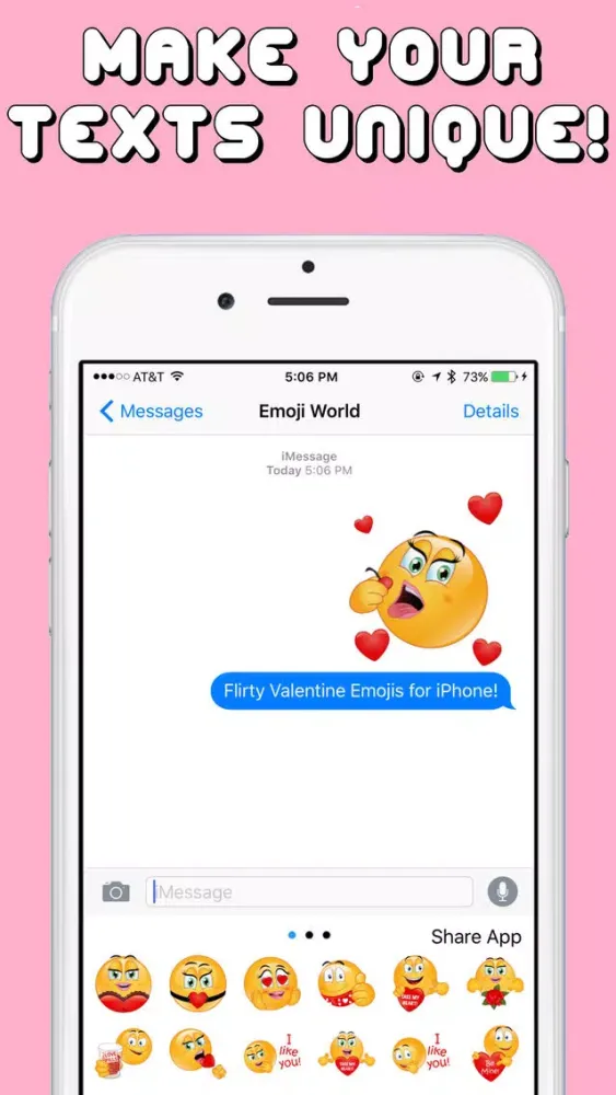 Flirty Valentines Emoji Keyboard by Emoji World স্ক্রিনশট