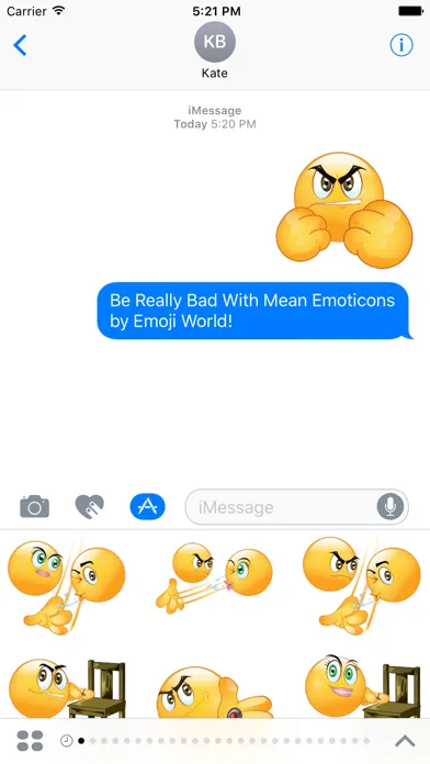 Captures d'écran de Mean Emoticon Stickers