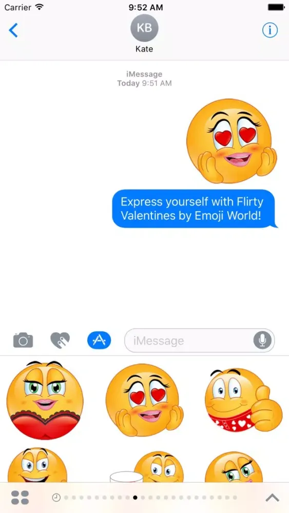 Screenshot di Flirty Emojis Valentines