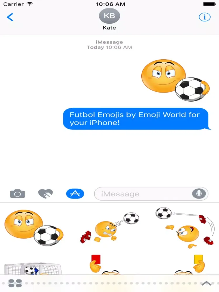 Futbol Emoji Stickers iPad 應用截圖