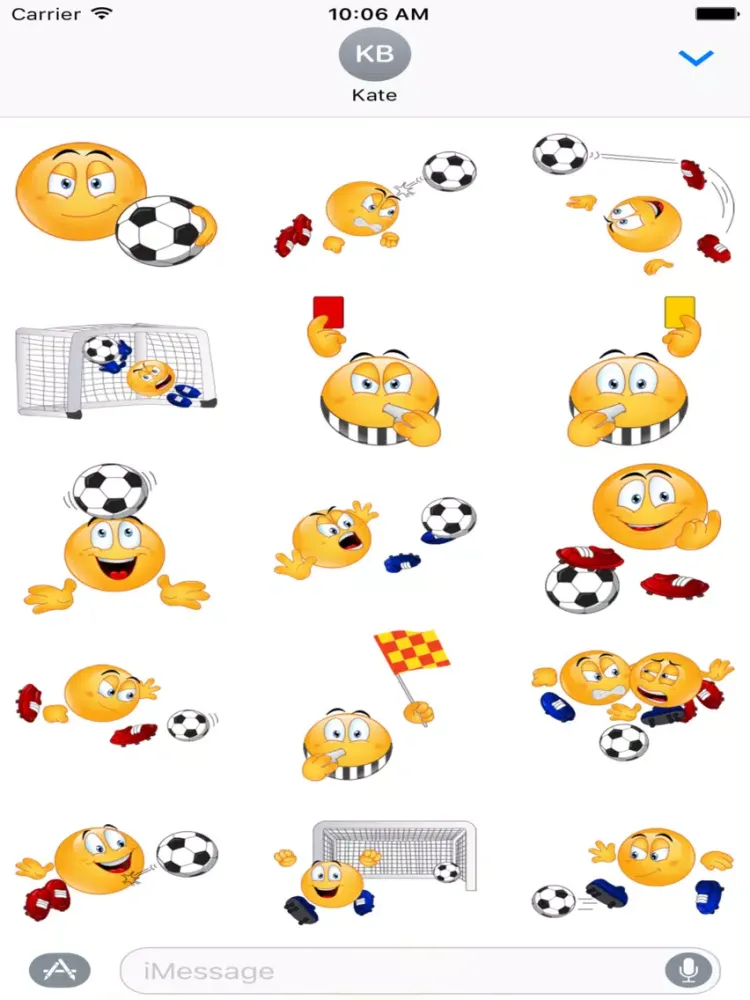 Futbol Emoji Stickers iPad 應用截圖