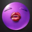 Purple Smiley Stickers