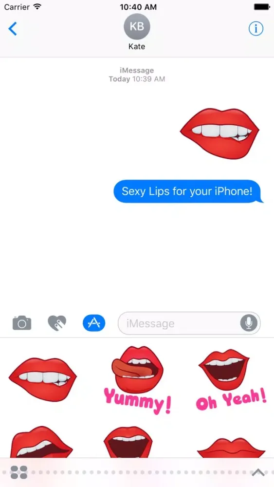 Скриншоты Sexy Lip Stickers