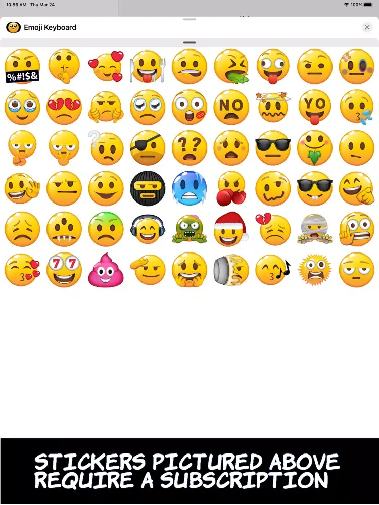 Tangkapan skrin Very Necessary Emoji Keyboard iPad 