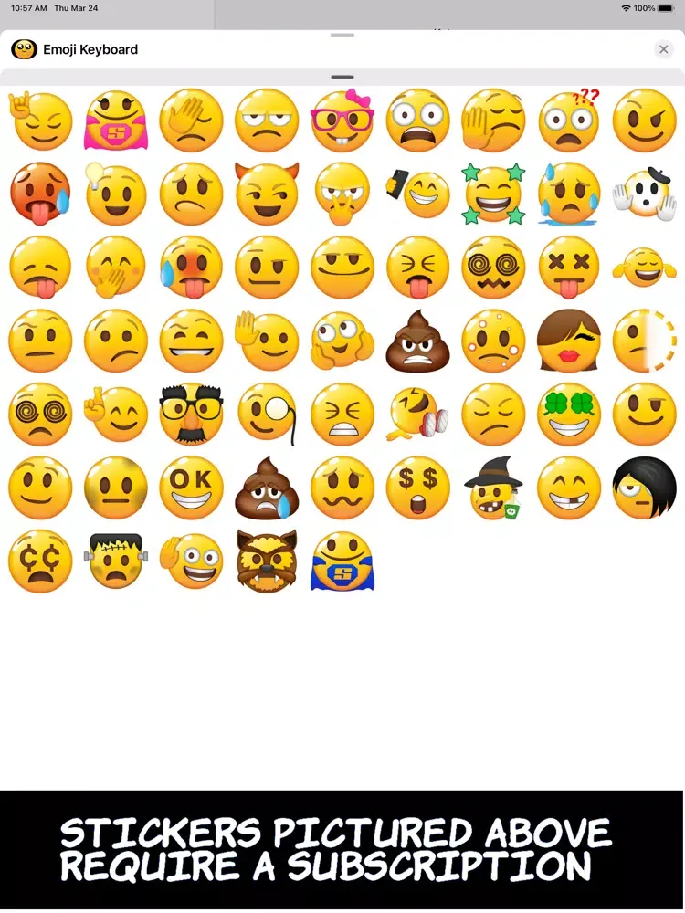 Tangkapan skrin Very Necessary Emoji Keyboard iPad 