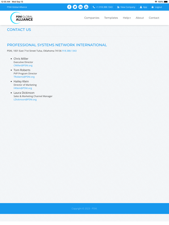 Capturas de tela do PSNI Global Alliance ESNet iPad 