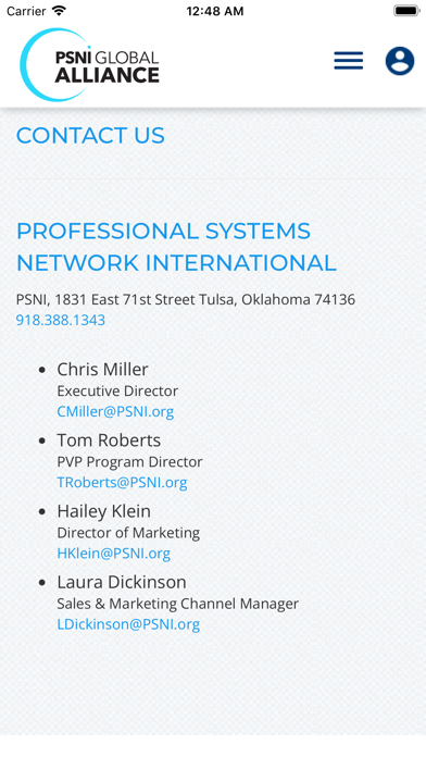 Capturas de tela do PSNI Global Alliance ESNet