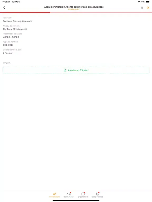 Emploi Partner iPad Screenshots