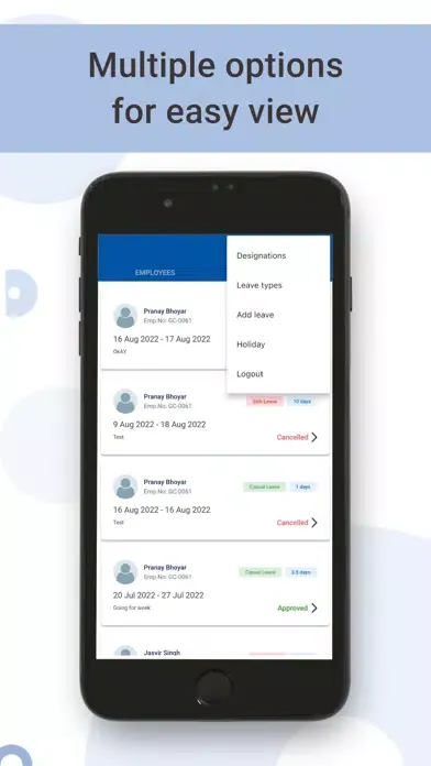 Grey Chain ESS Admin Screenshots