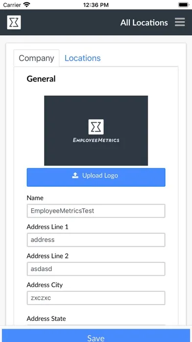 Captures d'écran de EmployeeMetrics ETA